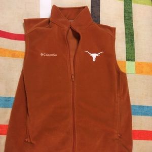 Columbia Texas Longhorns Fleece Zip Vest